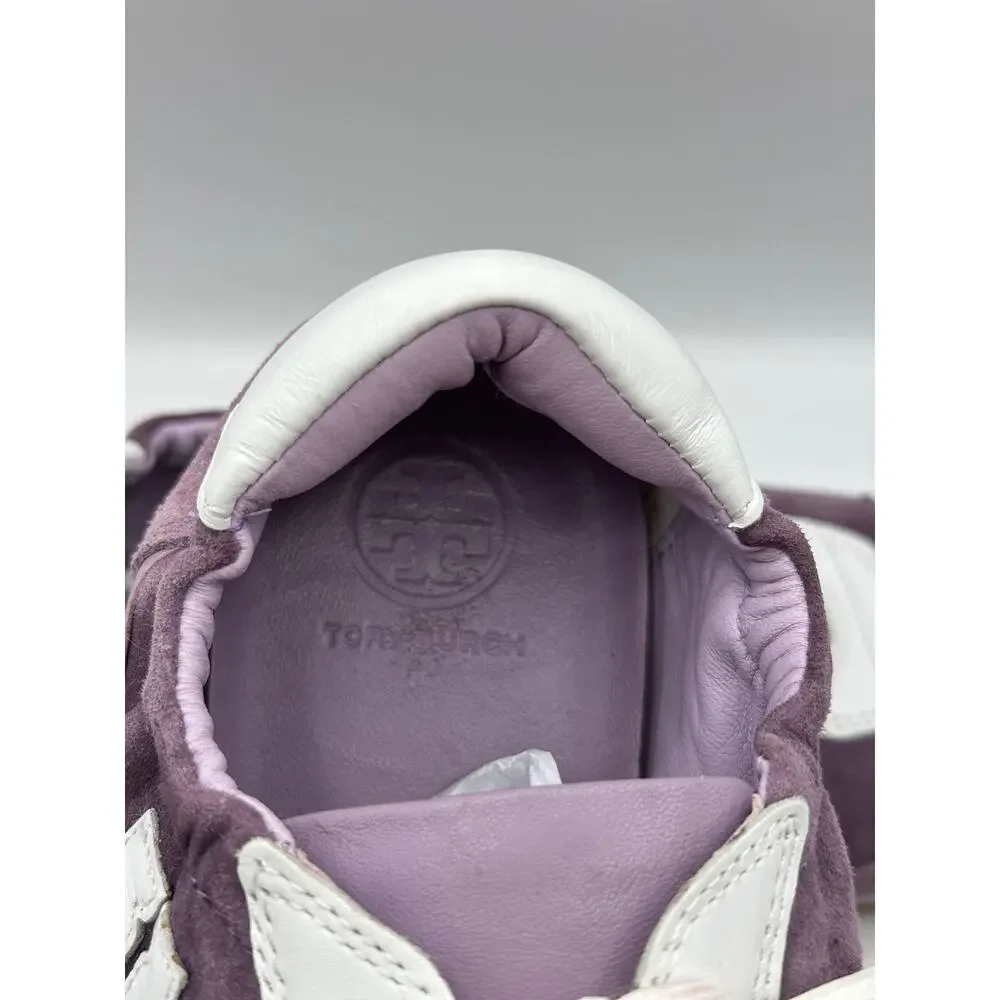 TORY BURCH Tory Lilac Low Top Suede Sneakers Purple Sz 7.5 $269